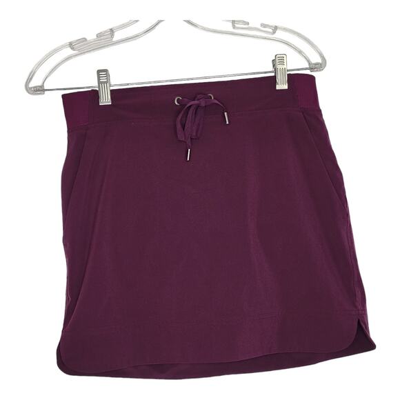 Athleta Midtown Skort Wild Bloom Purple Elastic Waist Athleisure Women 2 - Picture 2 of 10
